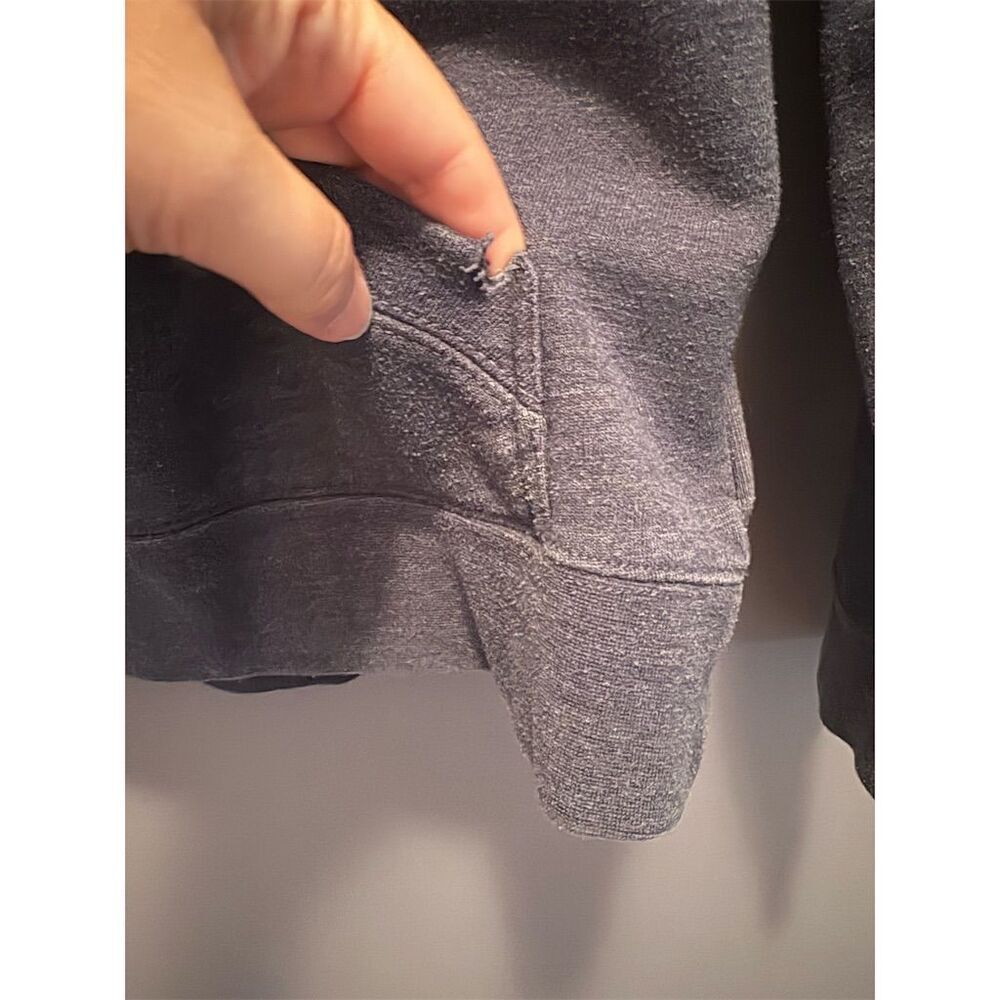 Marmot Men's Medium Blue Pullover Hoodie Fleece Lined Kangaroo Pocket - Picture 3 of 12